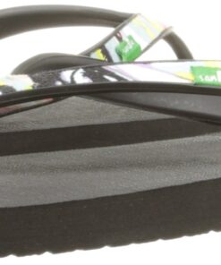 Sanuk Women's Shimmy Flip-Flop 5 Black/Black/Multi 14 71gkG9tvasL
