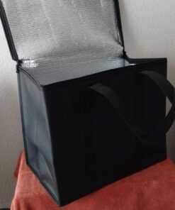 NZ home Insulated Cooler Bag and Food Warmer (XL Plus, 2 Pack) for Food Delivery & Grocery Shopping with Zippered Top, Black XL Plus 53 71glHlS5fpL 2