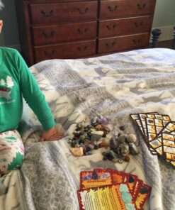 ROCK ON! Geology Game with Rock & Mineral Collection – Collect and Learn with STEM-based Educational Science Kit in Carrying Tote - Amethyst, Rhodonite, Selenite Crystal, Unakite and lots more 30 71glPXCEsGL 2