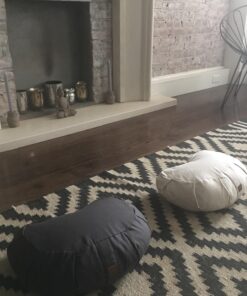 Seat Of Your Soul Crescent Meditation Cushion –10 Colors Half-Moon Yoga Pillow; Organic Cotton Zafu Cover & Zipper Liner to Adjust USA Buckwheat Hulls; Floor Pouf for Sitting Kids, Men or Women Natural 29 71gmdDLV QL 2