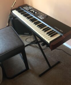 Flexzion Classic Keyboard Stand Musician Electronic Piano Organ Single Tube X Type 7 Position Folding Adjustable Height Metal Braced Rack Portable with Locking Straps 15 71gnEzg27ZL