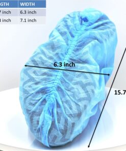 G & F Products - 13033 Premium 100 Pack (50 Pairs ) Disposable Boot & Shoe Covers Slip - Resistant fits up to size 11 US Men and 13 US Women, Blue, Large Slip-resistant Large 100 Pack 24 71go4dGLcL 3