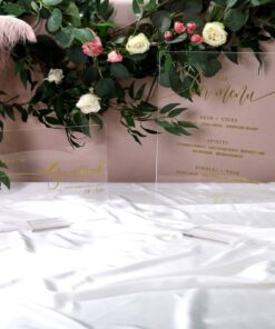 UNIQOOO 10 Pack Clear Acrylic Sign Acrylic Wedding Table Numbers, 8 x 10 inch, DIY Acrylic Sheet for Wedding Table Number Holder, Table Display Stand Signs for Party Events, Office 8x10",10 set 27 71goLjZ6KiL