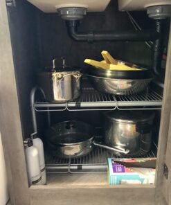 Surpahs 2 Tier Under Sink Expandable Shelf Organizer, Storage Rack (Silver) 39 71goZtfvviL