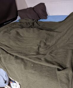 Olive Drab Green Warm Fire Retardant Blanket, 66" x 90" (80% Wool)-US Military Style 41 71gquJGi1 L