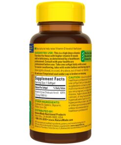 Nature Made Extra Strength Vitamin D3 5000 IU (125 mcg), Dietary Supplement for Bone, Teeth, Muscle and Immune Health Support, 90 Softgels, 90 Day Supply 90 Count 24 71gqvaIiUFL
