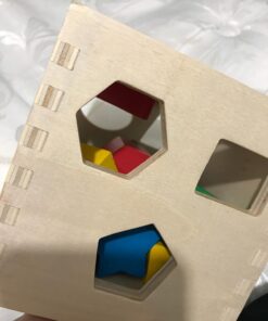 Melissa & Doug Shape Sorting Cube - Classic Wooden Toy With 12 Shapes - Kids Shape Sorter Toys For Toddlers Ages 2+ 48 71grAIDCdkL 1