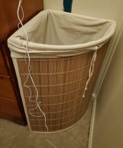 Honey-Can-Do Bamboo Wicker Corner Hamper 24-Inches Tall, Natural 35 71grV1WyIxL