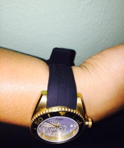 Invicta Women's 0489 Angel Collection Cubic Zirconia-Accented Watch With Black Silicone Band 58 71grh5JuN8L