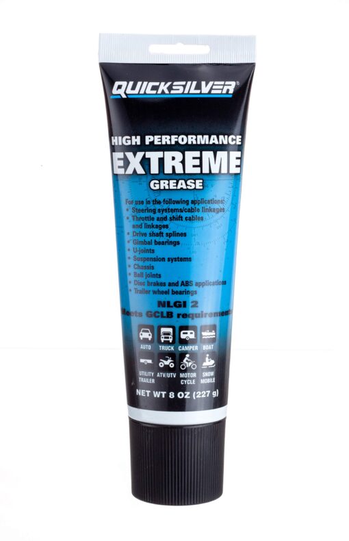 Quicksilver 8M0071838 High Performance Multi-Purpose Extreme NLGI 2 Marine Grease - 8 Oz. Tube 8oz Tube