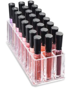Alternative view of byAlegory Acrylic Lip Gloss Organizer & Beauty Makeup Holder | 24 Space Organization Container Storage For Tall Lip Gloss / Lipstick Products - Clear 24 Count (Pack of 1)