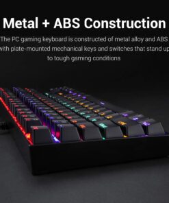 Redragon K552 Mechanical Gaming Keyboard 87 Key Rainbow LED Backlit Wired with Anti-Dust Proof Switches for Windows PC (Black Keyboard, Red Switches) 87 Key Red Switch Black 33 71gtIn8NuL