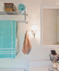 Organize It All Wall Bath Towel Bar in Chrome mounted shelf, 26" W x 11.25" L x 7.5" H 26"W x 11.25"L x 7.5"H 42 71gtyBgXaDL