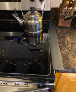 Capparis Kitchen Silicone Stove Counter Gap Cover, Easy Clean Heat Resistant Wide & Long Gap Filler, Seals Spills Between Counter, Stovetop, Oven, Washer & Dryer, Set of 2 (25 Inches, Black) 25 Inches 49 71guAXmcPCL