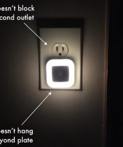 SYCEES Plug-in LED Night Light with Dusk to Dawn Sensor for Hallway, Stairs, Bathroom, Kitchen, Bedroom, Nursery, Kids Room, Warm White, Pack of 6 6-Pack, Warm White 39 71gvyVMwWiL