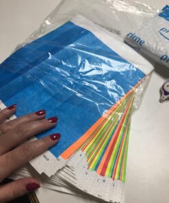 WristCo 5 Color Variety Pack Tyvek Wristbands for Events - 500 Count - Comfortable Tear Resistant Paper Bracelets ID Wrist Bands for Concerts Festivals Admission Party Identification Multi-colored 17 71gwA26UENL