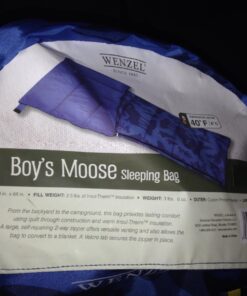 Wenzel Moose Youth 40-Degree Sleeping Bag Blue 19 71gx1AfBasL