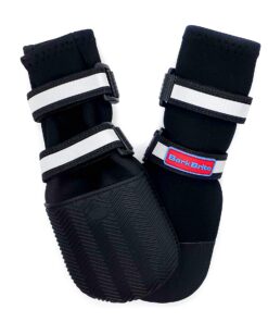 Alternative view of All Weather Neoprene Paw Protector Dog Boots with Reflective Straps in 5 Sizes! (Black Large) Black