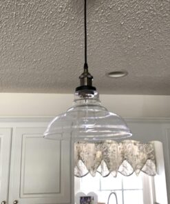 CLAXY Ecopower Industrial Edison Vintage Style 1-Light Pendant Glass Hanging Light Antique Bronze 35 71gypt4jLmL