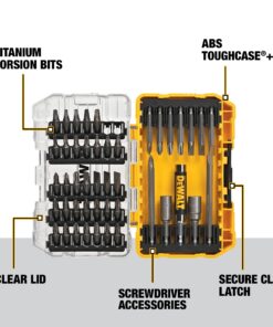 DEWALT Screwdriver Bit Set with Tough Case, 45-Piece (DW2166),Grey/Silver Screwdriving Set With Tough Case 45-Piece Screwdriving Set 28 71gz4QWhseL