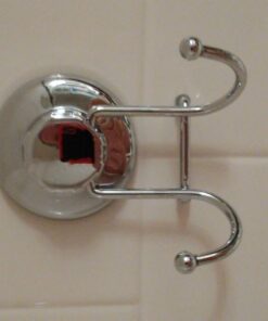 HASKO accessories - Powerful Vacuum Suction Cup Hooks Holder for Towel, Robe and Loofah - Stainless Steel Hook for Bathroom and Kitchen (Chrome) 45 71gzT4jNSzL