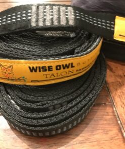 Wise Owl Outfitters Hammock Straps for Trees Heavy Duty - Set of Two 10ft Long, 1 Inch Thick Camping Hammock Tree Straps w/ 38 Loops & 2D Carabiners - Essential Hammock Accessories Grey 36 71gzy5wzapL 1