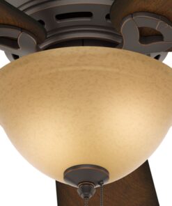 Hunter Fan Company, 51023, 42 inch Conroy Onyx Bengal Low Profile Ceiling Fan with LED Light Kit and Pull Chain Onyx Bengal finish 24 71h k3nXzFL