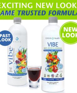 Eniva Health Vibe Liquid Multivitamins Mineral Supplements with Vitamins A, B12, C, D, E & Amino Acids | Fruits and Veggies Daily Supplement for Women & Men | Doctor Formulated | USA Made | 32 oz Fruit 32 Fl Oz (Pack of 1) 18 71h qQ2LDHL