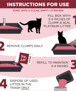 ARM & HAMMER Clump & Seal Platinum Cat Litter, Multi-Cat, 40 lb Clumping Cat Litter 40 lbs 28 71h upvwfL