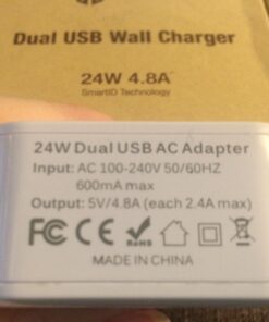 iClever BoostCube 2nd Generation 24W Dual USB Wall Charger with SmartID Technology, Foldable Plug, Travel Power Adapter for iPhone Xs/XS Max/XR/X/8 Plus/8/7 Plus/7/6S/6 Plus, iPad Pro Air/Mini and Other Tablet 1 Pack 43 71h0dQDUsCL