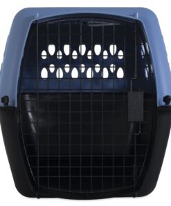 Alternative view of Petmate Pet Porter Fashion Dog Kennel 26", Parisian Blue & Black, for Pets 20-25lbs, Made in USA 26.0"L x 18.6"W x 16.5"H