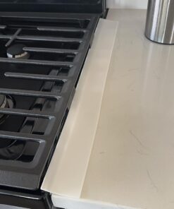 Silicone Kitchen Stove Counter Gap Cover Long & Wide Gap Filler (2 Pack) Seals Spills Between Counters, Stovetops, Washing Machines, Oven, Washer, Dryer - Heat-Resistant and Easy Clean (White) White 24 71h37FUbvuL 4