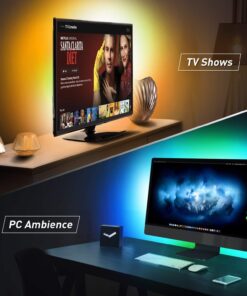 Nexillumi LED Strip Lights 6.56ft TV LED Backlight for 24 Inch-60 Inch TV RGB LED Strip USB Powered, APP Control Sync to Music, Bias Lighting, 5050 RGB for Mirror, PC, Android iOS 46 71h3HgLFHGL