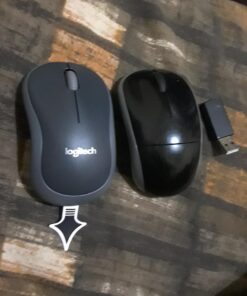 Logitech M185 Wireless Mouse, 2.4GHz with USB Mini Receiver, 12-Month Battery Life, 1000 DPI Optical Tracking, Ambidextrous PC/Mac/Laptop - Swift Gray USB Receiver 53 71h4MOjsdeL