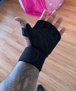 Fit Active Sports New Ventilated Weight Lifting Workout Gloves with Built-in Wrist Wraps for Men and Women - Great for Gym Fitness, Cross Training, Hand Support & Weightlifting. Large 50 71h4NfvfQqL