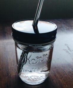 Short Safer Rounded End Stainless Steel Smoothie Straws, Reusable Straight Metal Straws for Half Pint Mason Jars, Coffee Mugs, Small Glasses, Cocktail Straws, 4 Portable Short Stainless Steel Straws 43 71h4OtyuPL