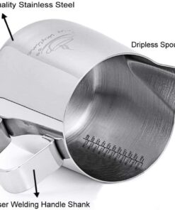 Alternative view of Milk Frothing Pitcher - Milk Frother Pitcher 、Milk Pitcher 、Milk Steaming Pitcher 、Espresso Milk Frothing Pitcher. Stainless Steel Milk Frothing Pitcher With Latt Art Pen(30oz) Milk cups-30oz