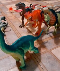 Boley 14 Pk Dinosaur Toys for Kids with Educational Pamphlet - 9" Long Dinosaur Toy Figures for Boys & Girls Ages 3+ 14 Pack + Dino Pamphlet 80 71h5NOXAxuL 1