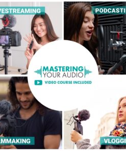 Movo VXR10 Universal Shotgun Mic for Camera - Camera Microphone for DSLR, iPhone and Android Smartphones - Compatible with Canon EOS, Nikon, and Sony Cameras - with Shock Mount, Deadcat Windscreen 28 71h66dJw0EL