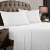 Mellanni Queen Sheet Set - 4 PC Iconic Collection Bedding Sheets & Pillowcases - Hotel Luxury, Extra Soft, Cooling Bed Sheets - Deep Pocket up to 16" - Wrinkle, Fade, Stain Resistant (Queen, White) 27 71h6g4mQ2ML