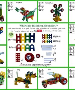 Whirligig STEM Toys for Girls & Boys | Building Blocks for 5 Year Old+ | Creative Construction Educational Engineering Set | 106 Pieces | Best Kids Gift Kit for Ages 5, 6, 7, 8, 9, 10 Yr. 25 71h7Ljq36cL