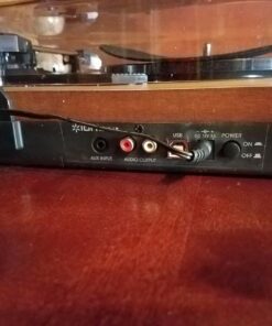 ION Audio Max LP – Vinyl Record Player / Turntable with Built In Speakers, USB Output for Conversion and Three Playback Speeds – Natural Wood Finish Max LP with Speakers Record Player only 45 71h7MVnMQL