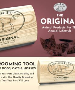 SleekEZ Original Deshedding Grooming Tool for Dogs, Cats & Horses - Undercoat Brush for Short & Long Hair - Painlessly Remove 95% of Loose Hair, Fur & Dirt - Easy to Clean - USA Made - (10 inch) 10 Inch (Pack of 1) 20 71h7QMOMWVL 1