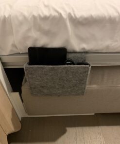 Kikkerland Grey Felt Bedside Pocket Caddy, Large Pocket Felt Storage, Organizer for Magazine Remotes Phone, Storage Bag Pocket for Bunk, Grey Single 26 71h7mpbYe5L