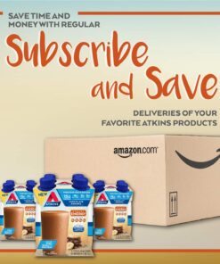 Atkins Chocolate Banana Protein Shake, 15g Protein, Low Glycemic, 4g Net Carb, 2g Sugar, Keto Friendly, 12 Count 14 71h7vesqZkL