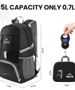 Venture Pal 35L Ultralight Lightweight Packable Foldable Travel Camping Hiking Outdoor Sports Backpack Daypack A1.black 27 71h8mRXlKjL