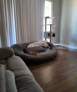 Amazon Basics Memory Foam Filled Bean Bag Lounger with Microfiber Cover, 6 ft, Grey, Solid 36 71h9Ead1PIL