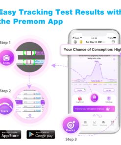 Easy@Home Ovulation Test Strips (50-Pack), FSA Eligible Ovulation Predictor Kit, Powered by Premom Ovulation Calculator iOS and Android APP, 50 LH Tests 50 Count (Pack of 1) 21 71hAEd28CFL