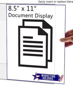 3 Pack Wall Sign Holder for 8.5" x 11" Room Signage and Temporary Notices in Offices and Corporate Spaces Clear Acrylic Literature Sleeve with Two Sided Tape by Marketing Holders 13 71hARWe0FOL