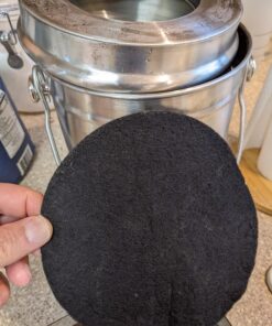 Utopia Kitchen Compost Bin for Kitchen Countertop - 1.3 Gallon Compost Bucket for Kitchen with Lid - Includes 1 Spare Charcoal Filter (Silver) Silver 37 71hArfSiYdL